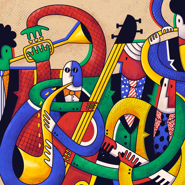 Jazz Festival Poster Illustration